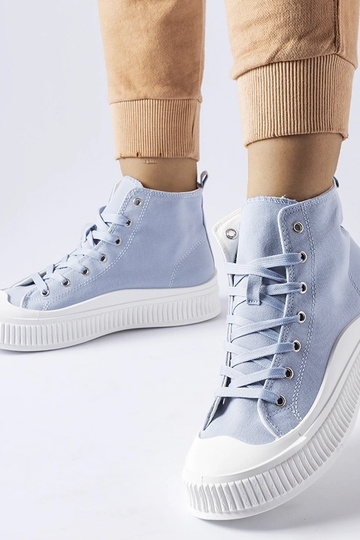 Sapatos altos azuis com...