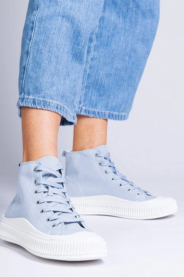 Sapatos altos azuis com... 2