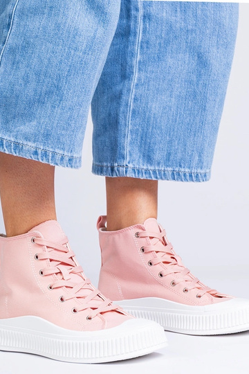 Sapatos altos rosa com... 2