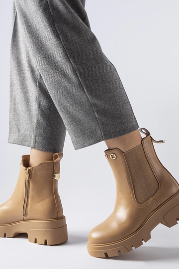 Botas decorativas com isolamento bege Federica 2