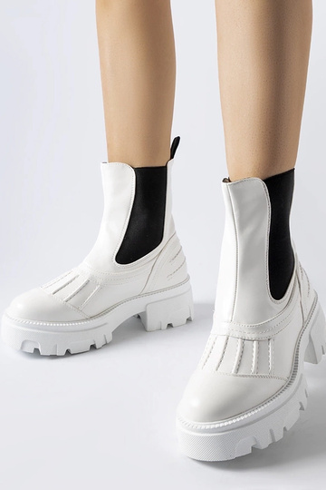 Botas de trabalho de inverno brancas e robustas, "Carruba"
