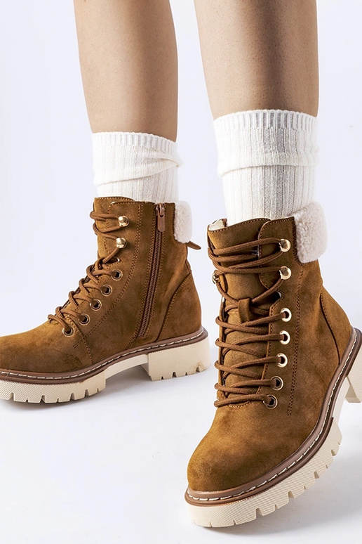 Botas de inverno femininas marrons...