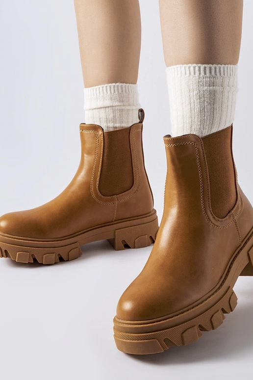Botins robustos marrons de inverno,...