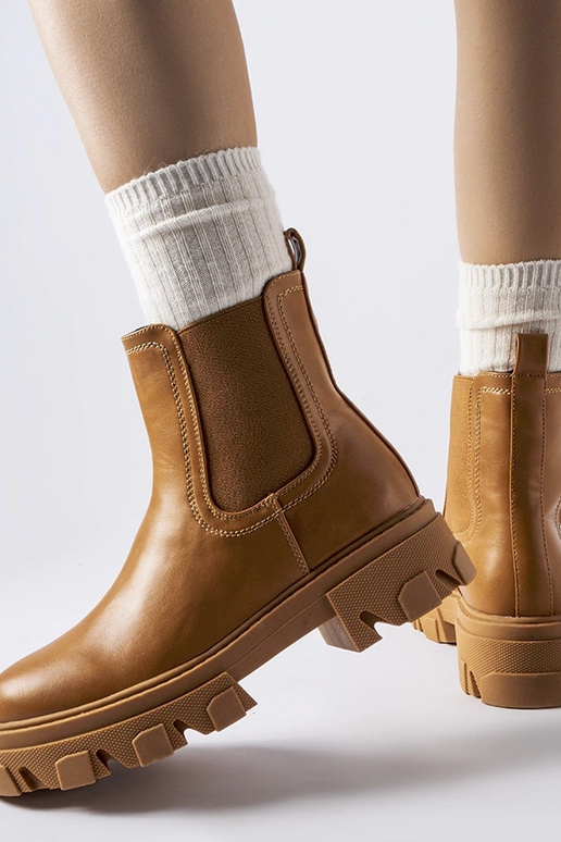 Botins robustos marrons de inverno,...