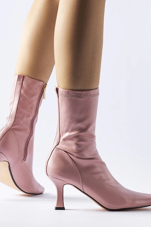 Botins rosa salto baixo Luisella