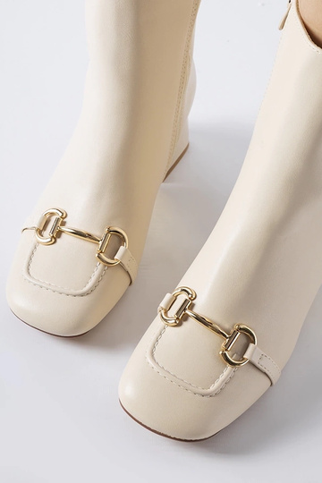 Botins bege com salto Prewitt 2