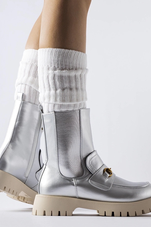 Botins prateados acolchoados Overlook