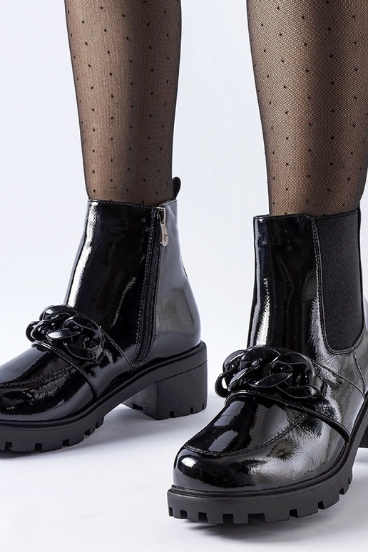 Botas isolantes pretas de couro...