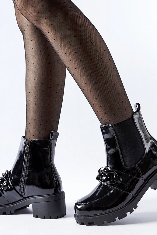 Botas isolantes pretas de couro...