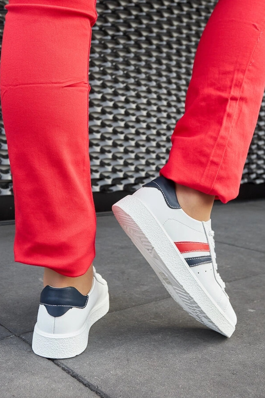 Tênis Camilla Branco Couro Com Cadarço