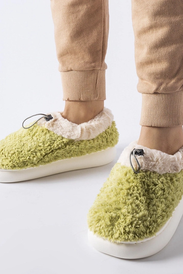 Pantufa verde quente com...