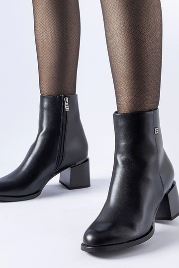Botas de cano alto Fleurette pretas com salto bloco