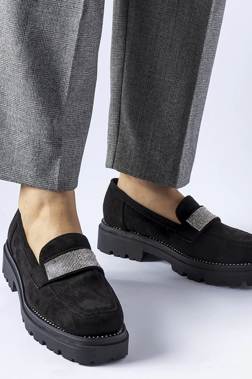 Sapatos pretos de camurça Nicholls...