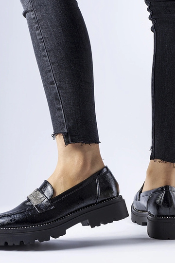Mocassim Fecteau Preto em Couro Envernizado 2