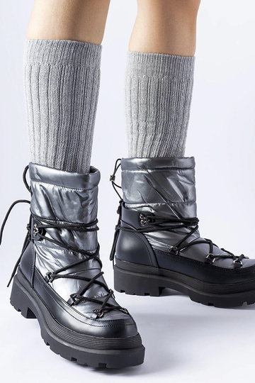 Botas de neve Eagleville pretas e cinza com punho