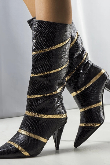 Botas de salto alto com...