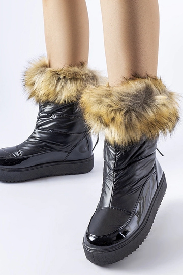 Botas de neve pretas com...