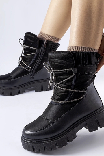 Botas de neve pretas com zircônias Pettenasco