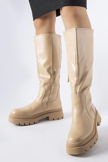 Botas clássicas rasas bege Christien