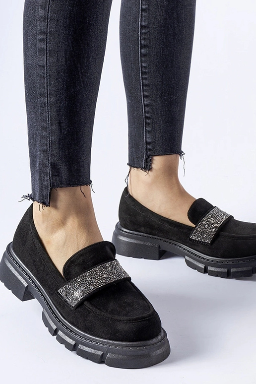 Sapatos pretos de camurça Nicholls