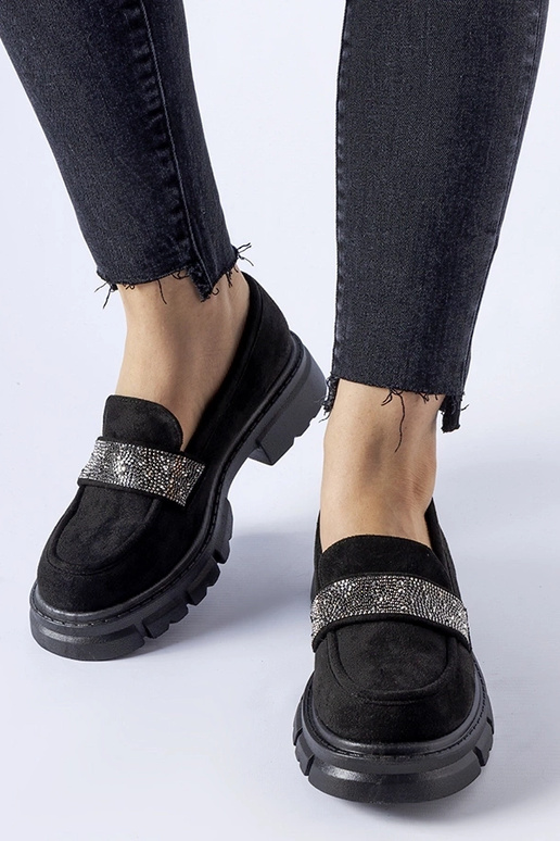 Sapatos pretos de camurça Nicholls