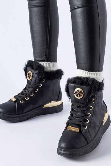 Tênis cano alto preto com... 2