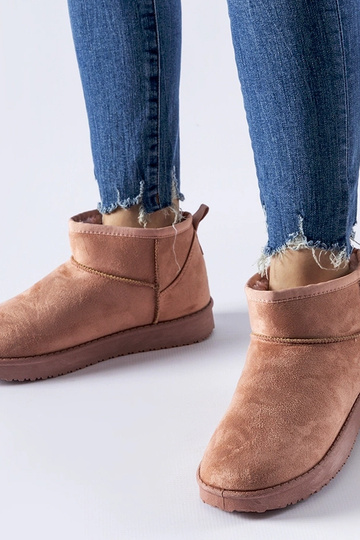 Botas de neve curtas isoladas rosa Guglielma