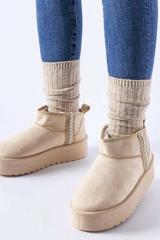 Botas de neve plataforma Dennison bege
