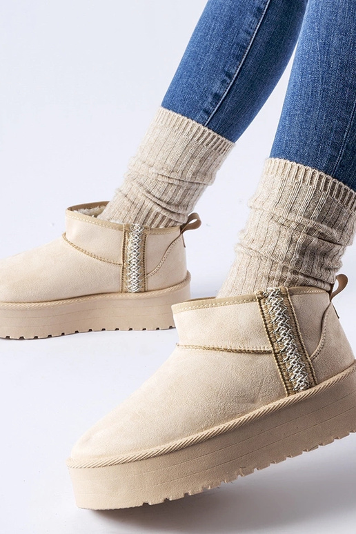 Botas de neve plataforma Dennison bege
