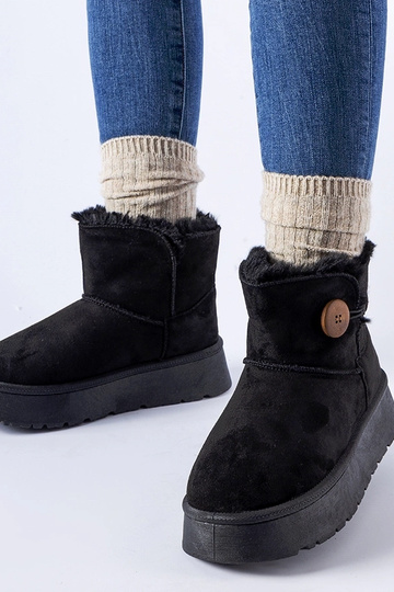 Botas de neve pretas com...