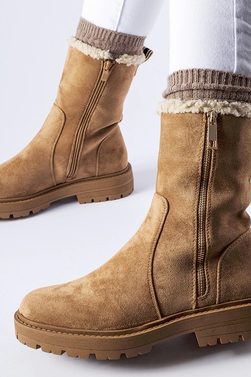 Botins aquecidos beijos com fecho...