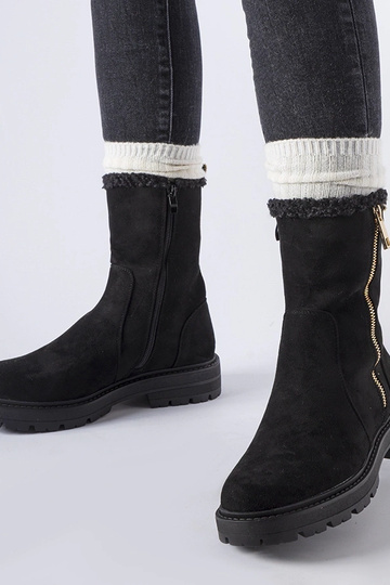 Botins aquecidos pretos com fecho Sunnyslope 2