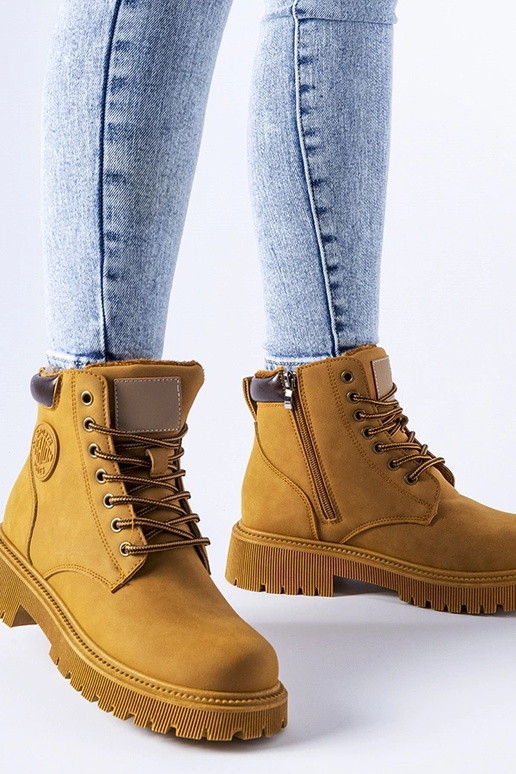 Botas de combate aquecidas marrons...