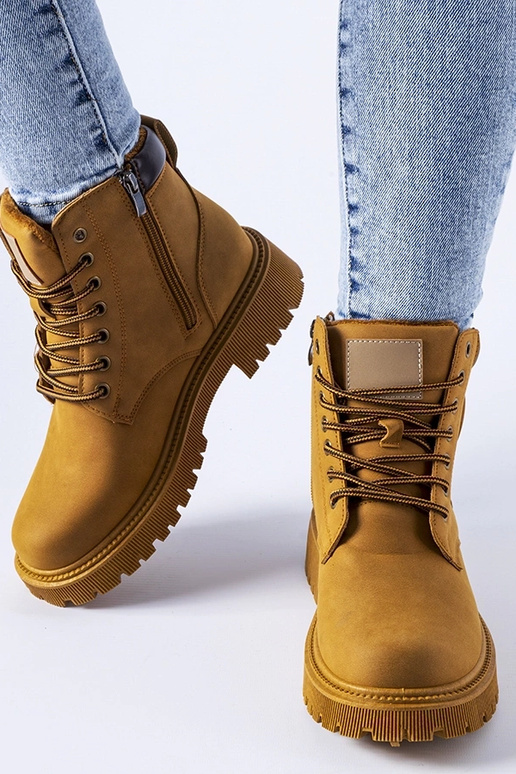 Botas de combate aquecidas marrons...