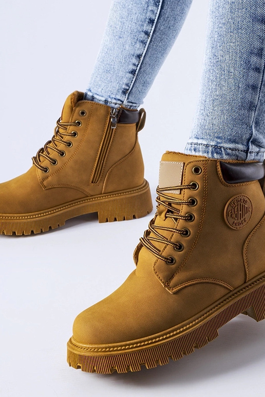 Botas de combate aquecidas marrons...