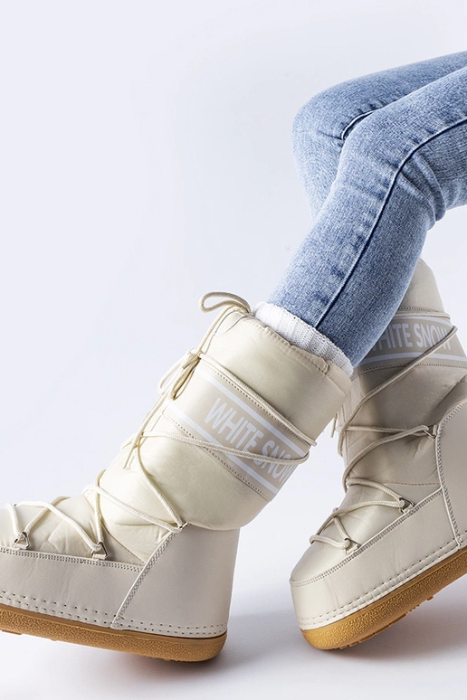 Botas de neve leves e isoladas bege...