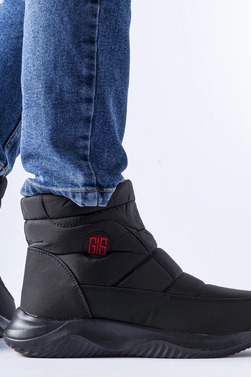 Botas de neve pretas curtas...