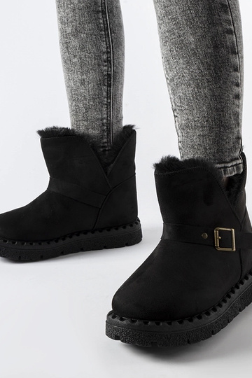 Botas de neve pretas com...