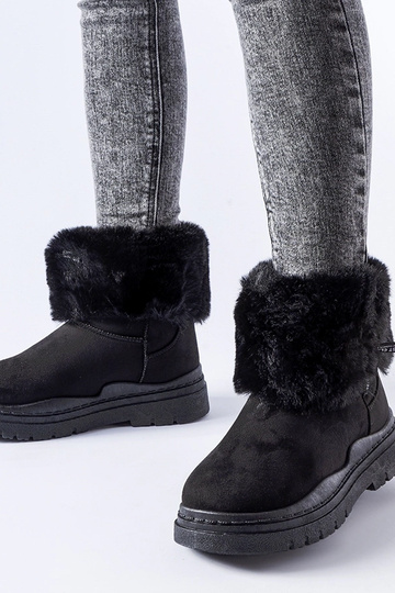 Botas de neve pretas com...