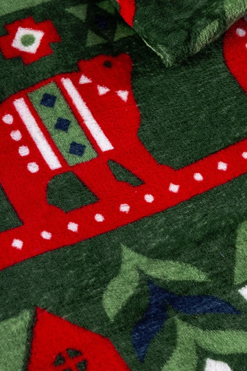 Manta verde com motivos natalinos Mary 2
