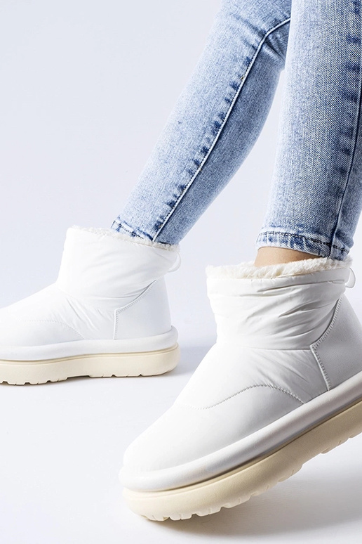 Botas de neve brancas acolchoadas...