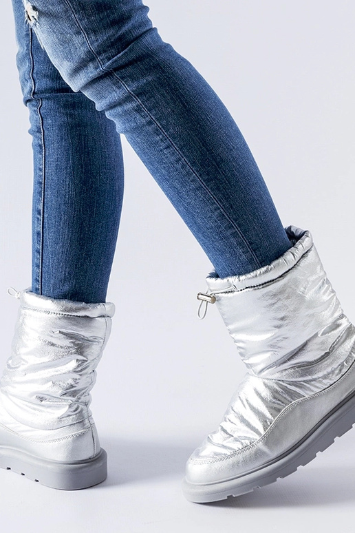 Botas de neve com isolamento prateado...