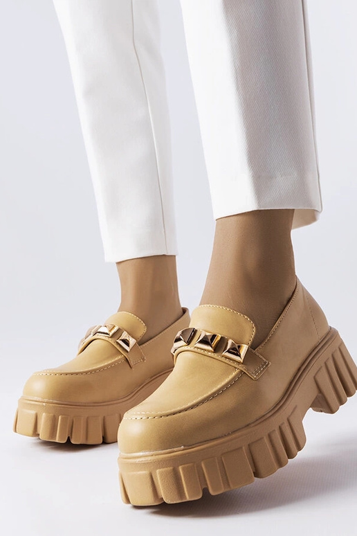 Mocassim plataforma bege Frisco