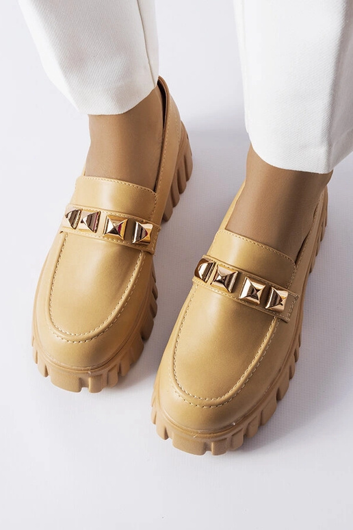 Mocassim plataforma bege Frisco