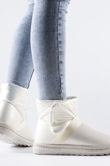 Botas de neve curtas Delaune bege brilhantes