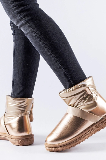 Botas de neve curtas Delaune marrom brilhante