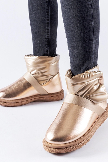 Botas de neve curtas Delaune marrom brilhante 2