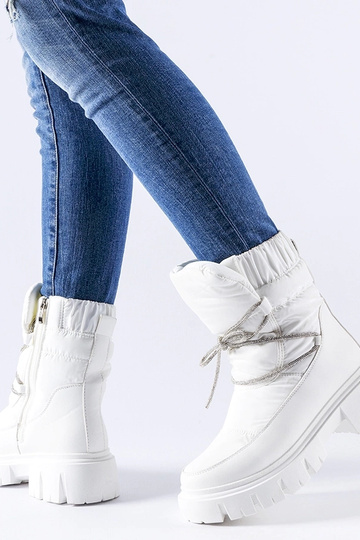 Botas de neve brancas com... 2