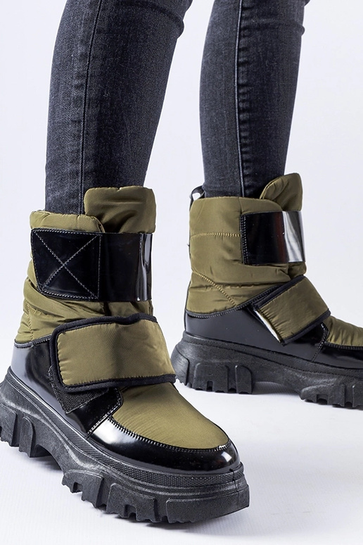 Botas de neve forradas verdes Hutchinson
