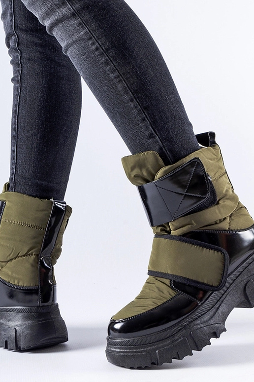 Botas de neve forradas verdes Hutchinson